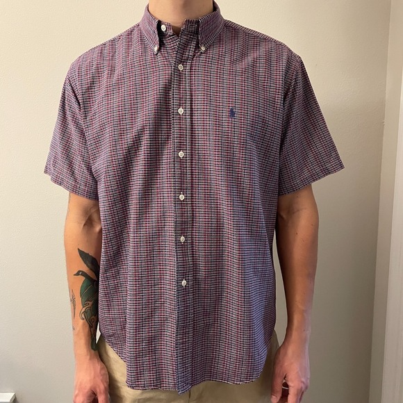 Ralph Lauren Other - Ralph Lauren Blake Collection Men's Large 100% Cotton Plaid Short Sleeve Shirt